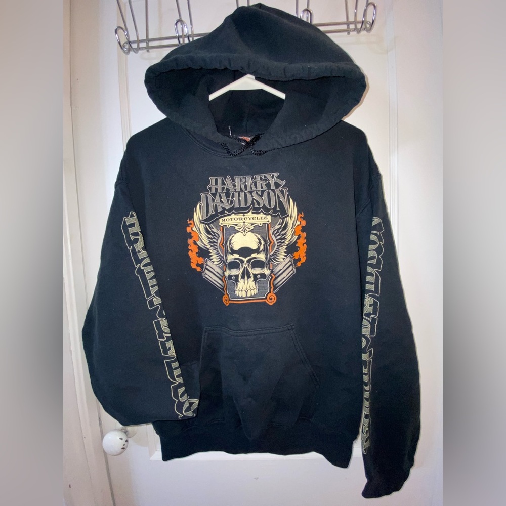 Harley Davidson Black Hoodie Sweatshirt